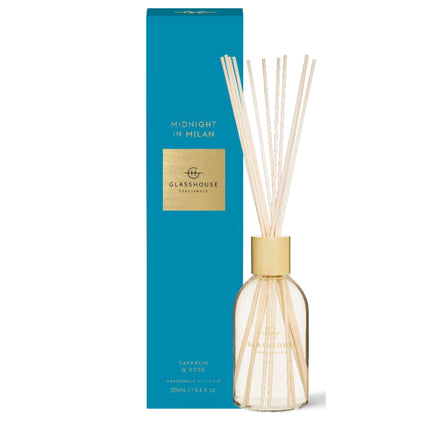 Glasshouse 250mL FRAGRANCE DIFFUSER REFILL Midnight in Milan - Lillianna Gifts Australia