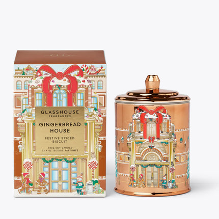 Glasshouse - Christmas - Gingerbread House Festive Spiced Biscuit 2025 - Lillianna Gifts Australia