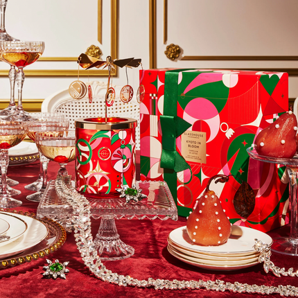 Glasshouse - Christmas 2024 - Kyoto In Bloom Soy Candle & Spinning Carousel gift sets - Lillianna Gifts Australia