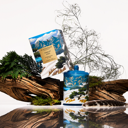 Glasshouse Chalet Chic - Amberwood & Oud 380g Triple Scented Soy Candle - Lillianna Gifts Australia