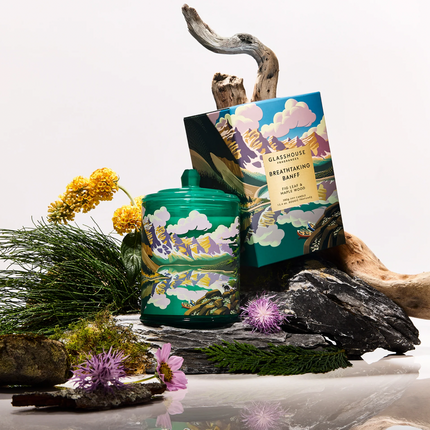 Glasshouse Breathtaking Banff - Maple Wood & Fig Leaf 380g Triple Scented Soy Candle - Lillianna Gifts Australia