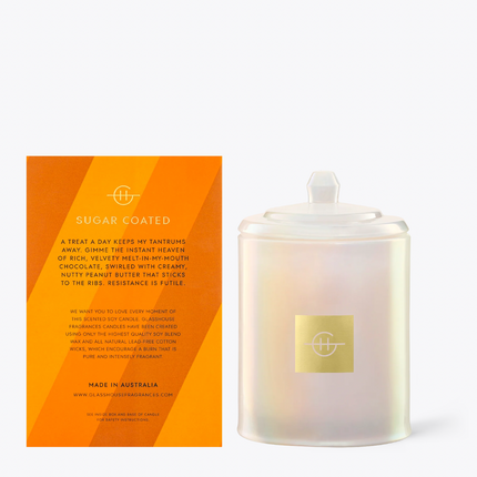 Glasshouse Peanut Butter Cups- Milk Chocolate & Peanut Butter 380g Triple Scented Soy Candle - Lillianna Gifts Australia