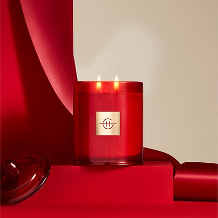 GLASSHOUSE FRAGRANCES MERRY & BRIGHT 380G SOY CANDLE - Lillianna Gifts Australia