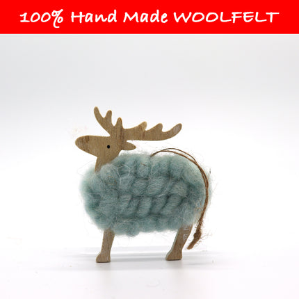 Wool Felt Little Deers Blue - Lillianna Gifts Australia