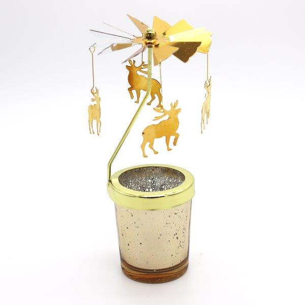 Candle Spinner Deer Gold\Silver - Lillianna Gifts Australia