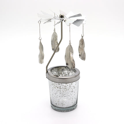 Candle Spinner Indian Feather Gold/Silver - Lillianna Gifts Australia