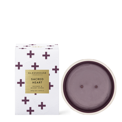 GlassHouse Candle SACRED HEART - Lillianna Gifts Australia
