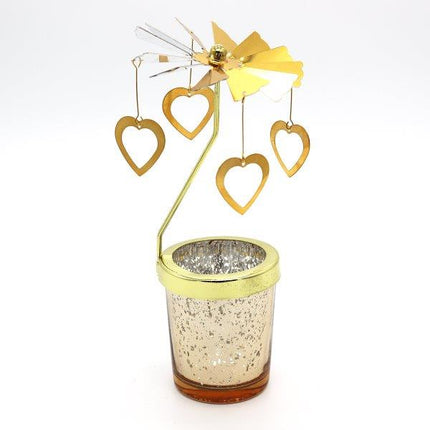Candle Spinner Heart Gold/Silver - Lillianna Gifts Australia