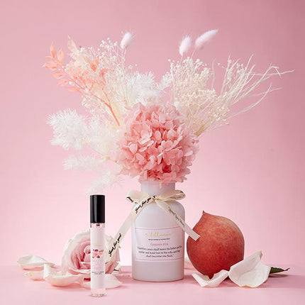 Sweet Peach and Rose Flowers and Perfume Size M - Lillianna Gifts Australia