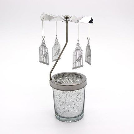 Candle Spinner Bird Cage Gold/Silver - Lillianna Gifts Australia