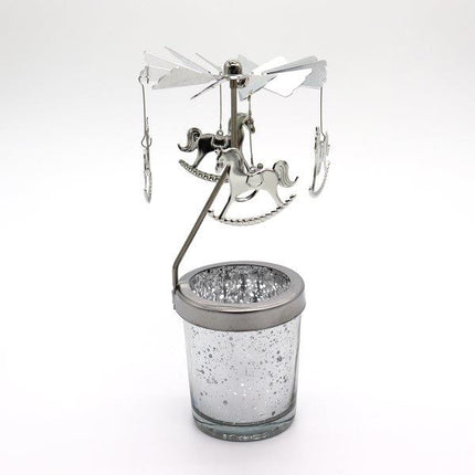 Candle Spinner Rocking Horse Gold/Silver - Lillianna Gifts Australia