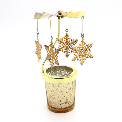Candle Spinner Snowflake Gold/Silver - Lillianna Gifts Australia