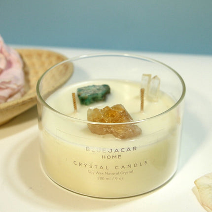 'Summer Sea Breeze' Crystal Healing Candle - Lillianna Gifts Australia