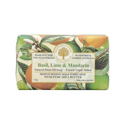 Wavertree & London Basil Lime Mandarin Soap - Lillianna Gifts Australia