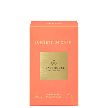 Glasshouse Candle Sunsets in Capri - Lillianna Gifts Australia