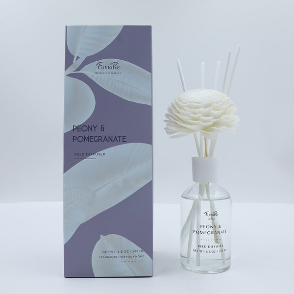 Fumare Peony and Pomegranite Flowers and Diffuser - Lillianna Gifts Australia