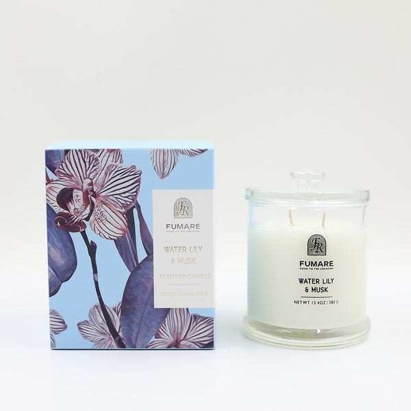 Water Lily and Musk Candle Fumare 380g - Lillianna Gifts Australia