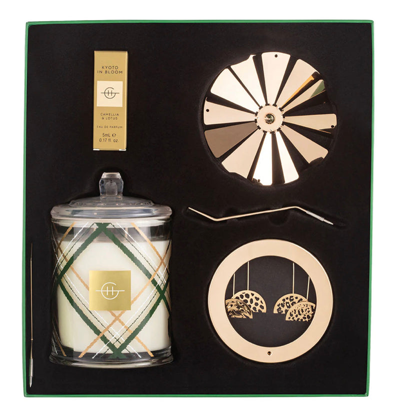 Glasshouse Fragrance Kyoto In Bloom 380g Scented Candle & Carousel Gift Set - Lillianna Gifts Australia