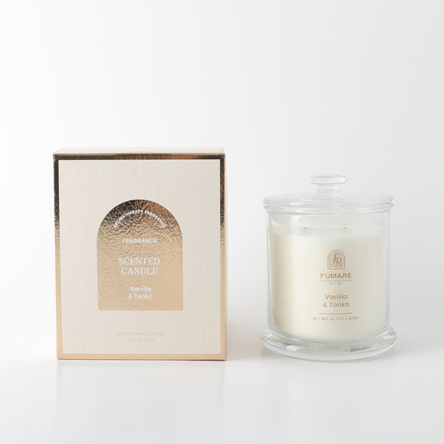 FUMARE 400G Scented Candle - Vanilla & Tonka - Lillianna Gifts Australia