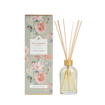 WICK2WARE 200ml Limited VINTAGE GARDENIA Fragrance Diffuser - Lillianna Gifts Australia