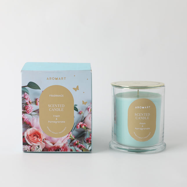 Aromart 350G Limited Scented Candle - Fresh & Pomegranate - Lillianna Gifts Australia