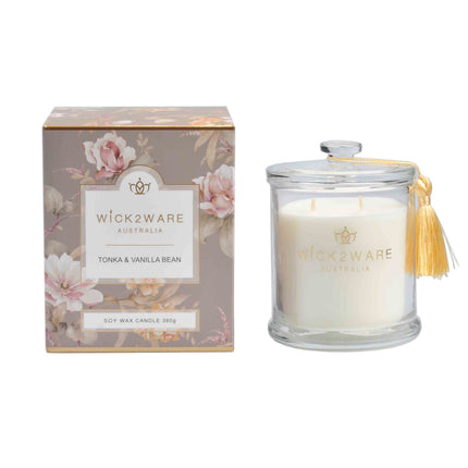WICK2WARE 200ml Limited Tonka & Vanilla Bean Fragrance Diffuser and 380g Candle - Lillianna Gifts Australia