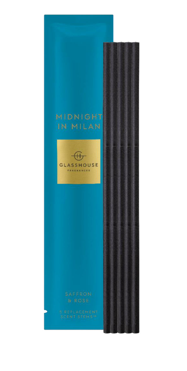 Glasshouse SCENT STEM ™ REFILL Midnight in Milan - Lillianna Gifts Australia