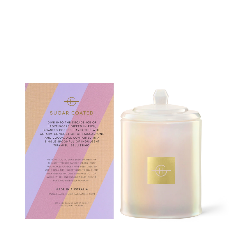 Glasshouse - Eager for Espresso - DOUBLE SHOT TIRAMISU 380G SOY CANDLE - Lillianna Gifts Australia