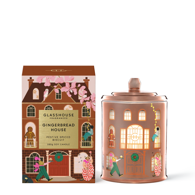 Glasshouse Candle Gingerbread House 2023 - Lillianna Gifts Australia