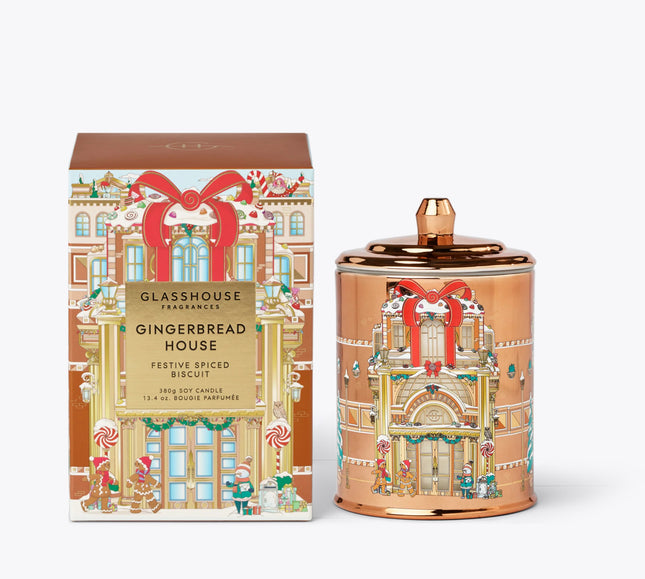 Glasshouse - Christmas - Gingerbread House Festive Spiced Biscuit 2025 - Lillianna Gifts Australia