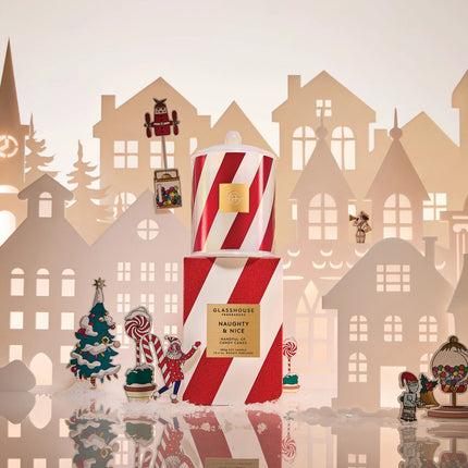 Glasshouse - Christmas - Naughty & Nice Handful of Candy Canes Candle 2025