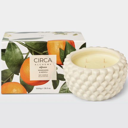 Circa Home Candle Mandarin & Neroli 1000g & 300g candle - Lillianna Gifts Australia