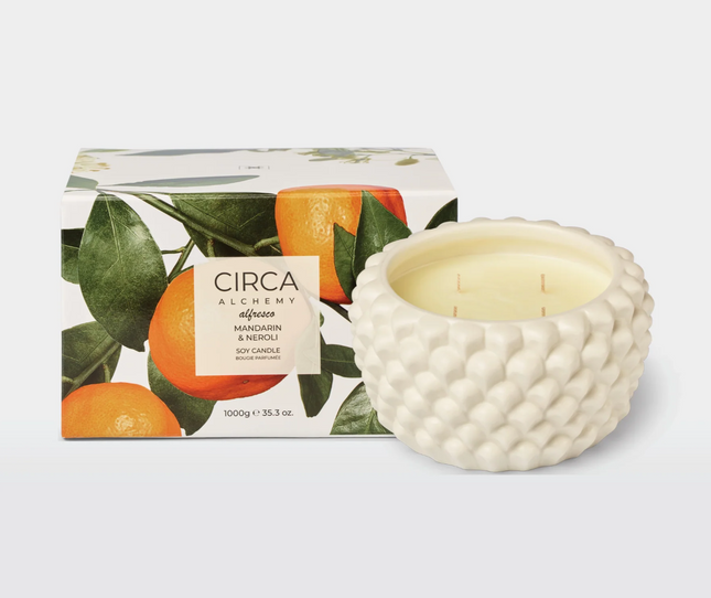Circa Home Candle Mandarin & Neroli 1000g & 300g candle - Lillianna Gifts Australia