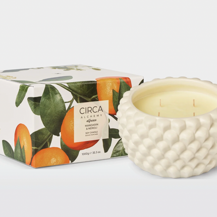 Circa Home Candle Mandarin & Neroli 1000g & 300g candle - Lillianna Gifts Australia