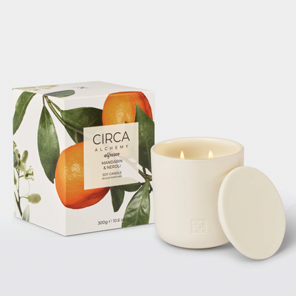 Circa Home Candle Mandarin & Neroli 1000g & 300g candle - Lillianna Gifts Australia