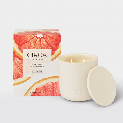 Circa Home Candle Grapefruit & Cedarwood 300g candle & Fragrance Diffuser 250ml - Lillianna Gifts Australia