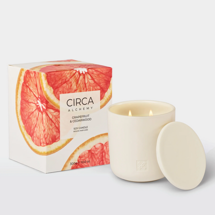 Circa Home Candle Grapefruit & Cedarwood 300g candle & Fragrance Diffuser 250ml - Lillianna Gifts Australia