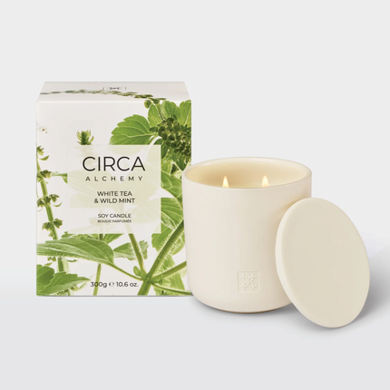 Circa Home Candle White Tea & Wild Mint 300g candle & Fragrance Diffuser 250ml - Lillianna Gifts Australia