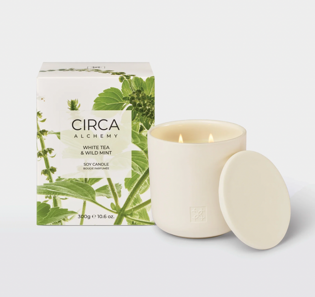 Circa Home Candle White Tea & Wild Mint 300g candle & Fragrance Diffuser 250ml - Lillianna Gifts Australia