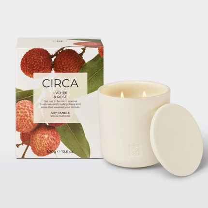 Circa Home Candle Lychee & Rose 300g candle & Fragrance Diffuser 250ml - Lillianna Gifts Australia