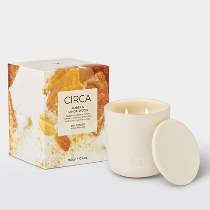Circa Home Candle Amber & Sandalwood 300g candle & Fragrance Diffuser 250ml - Lillianna Gifts Australia
