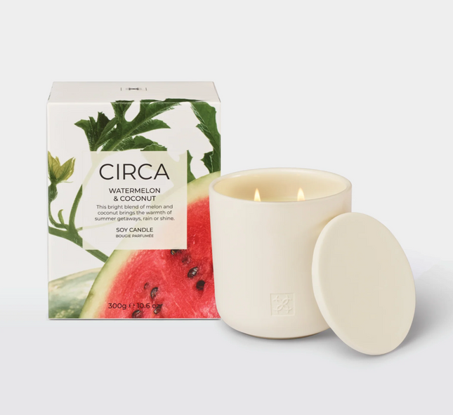 Circa Home Candle Watermelon & Coconut 300g candle & Fragrance Diffuser 250ml - Lillianna Gifts Australia