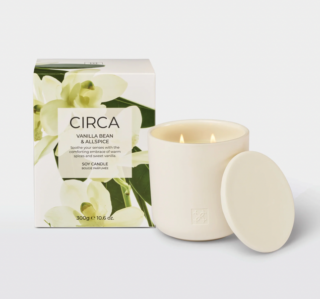 Circa Home Candle Vanilla Bean & Allspice 300g candle & Fragrance Diffuser 250ml - Lillianna Gifts Australia