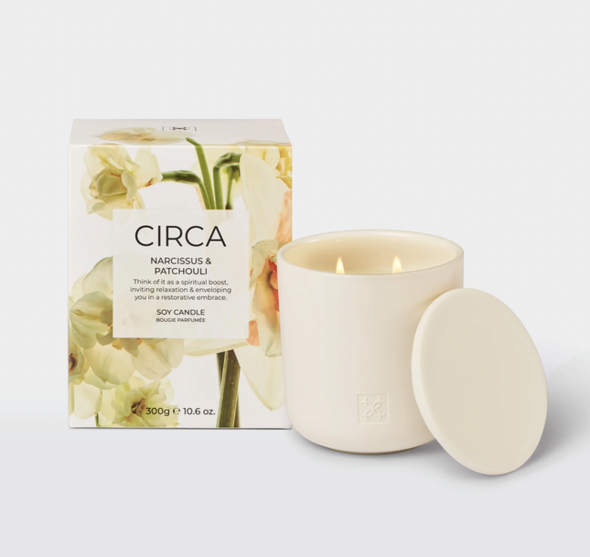 Circa Home Candle Narcissus & Patchouli 300g candle & Fragrance Diffuser 250ml - Lillianna Gifts Australia