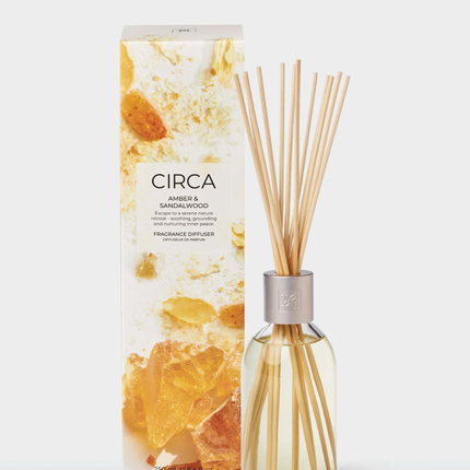 Circa Home Candle Amber & Sandalwood 300g candle & Fragrance Diffuser 250ml - Lillianna Gifts Australia