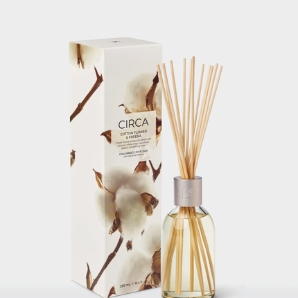 Circa Home Candle Cotton Flower & Freesia 300g & 70g candle & Fragrance Diffuser 250ml - Lillianna Gifts Australia