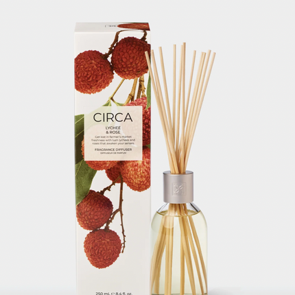 Circa Home Candle Lychee & Rose 300g candle & Fragrance Diffuser 250ml - Lillianna Gifts Australia