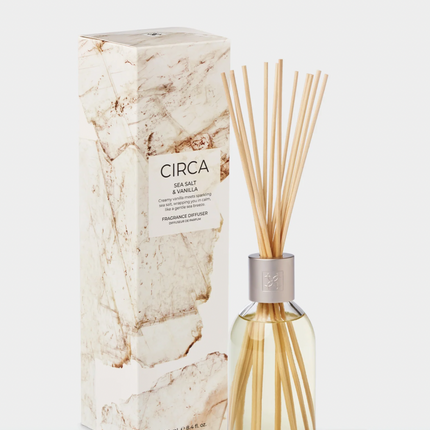 Circa Home Candle Sea Salt & Vanilla 300g & 70g candle & Fragrance Diffuser 250ml - Lillianna Gifts Australia