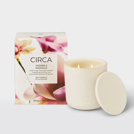 Circa Home Candle Jasmine & Magnolia 300g & 70g candle & Fragrance Diffuser 250ml - Lillianna Gifts Australia