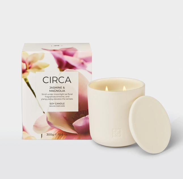 Circa Home Candle Jasmine & Magnolia 300g & 70g candle & Fragrance Diffuser 250ml - Lillianna Gifts Australia